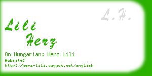 lili herz business card